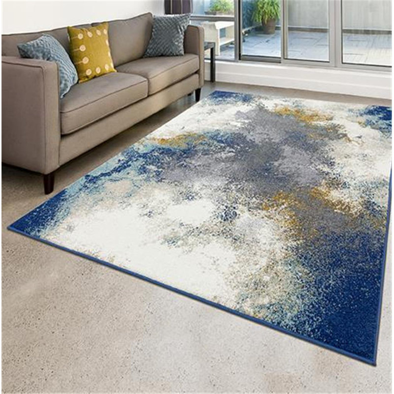 Wrought Studio Bellicent Abstract Blue Area Rug Wayfair